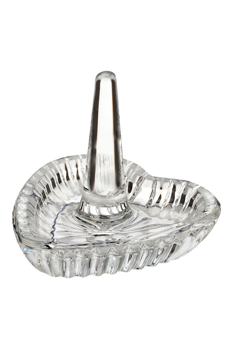 Giftology Heart Lead Crystal Ring Holder, Main, color, NO COLOR