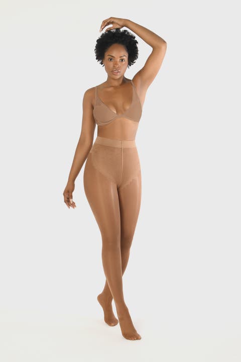 CabinComfort 70 Denier Sheer Compression Tights Skin Tone and Black Shades