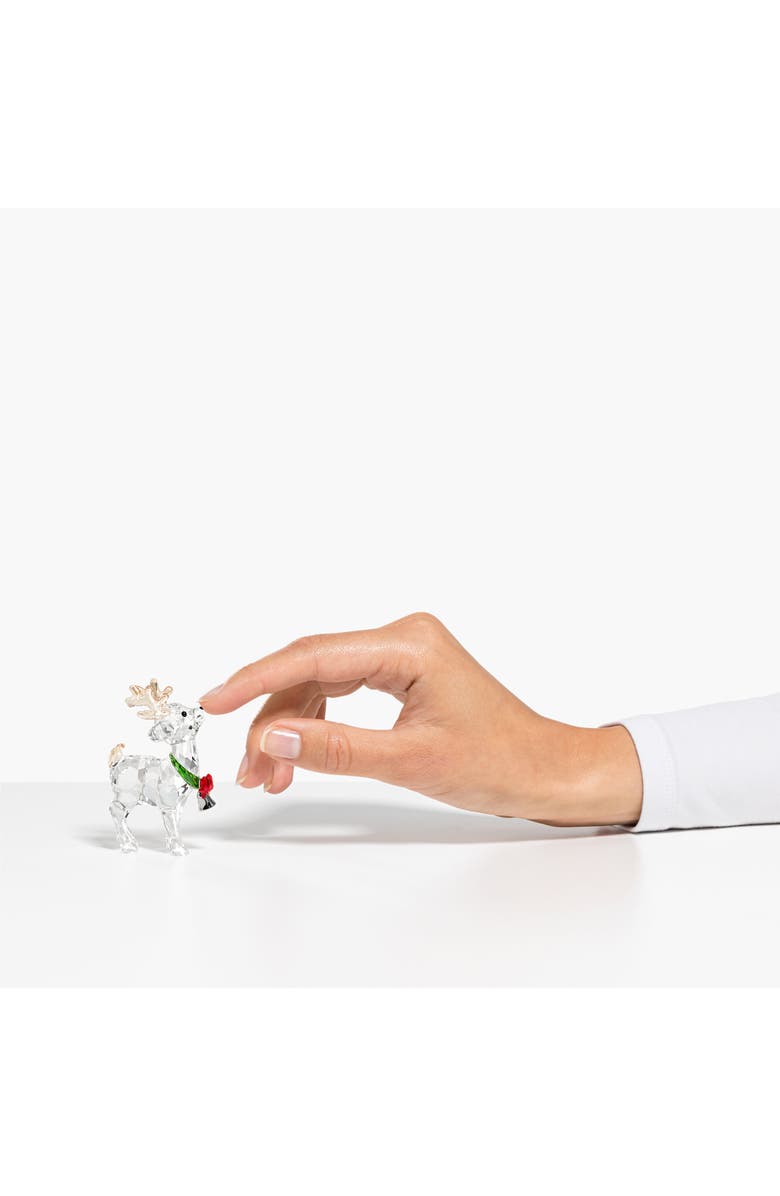 Swarovski Santa's Reindeer Glass Decoration, Alternate, color, 