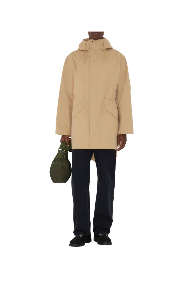 Burberry Bonded Gabardine Parka, Alternate, color, 