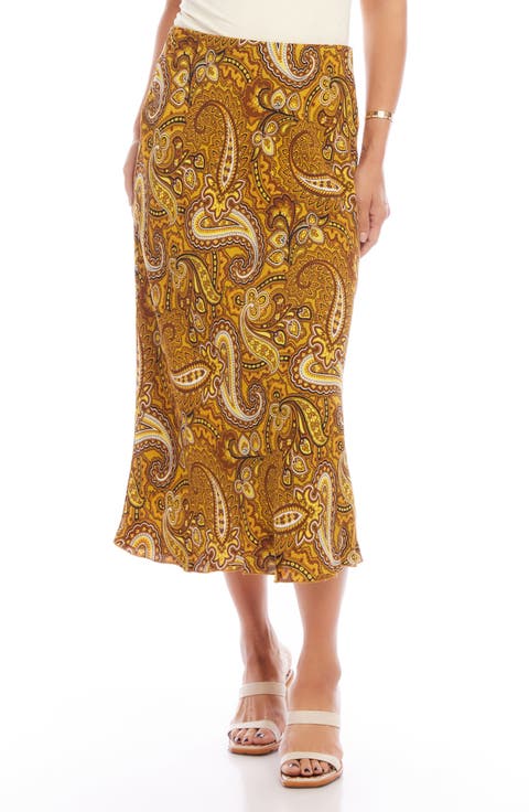Paisley Midi Skirt