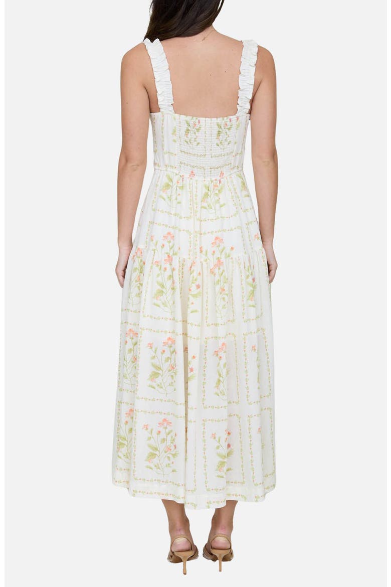 Floral Midi Dress, Alternate, color, CREAM MULTI