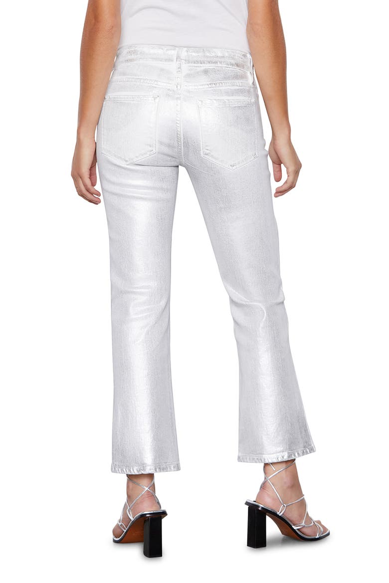 Le Crop Mini Boot Jeans, Alternate, color, CHROME BLANC