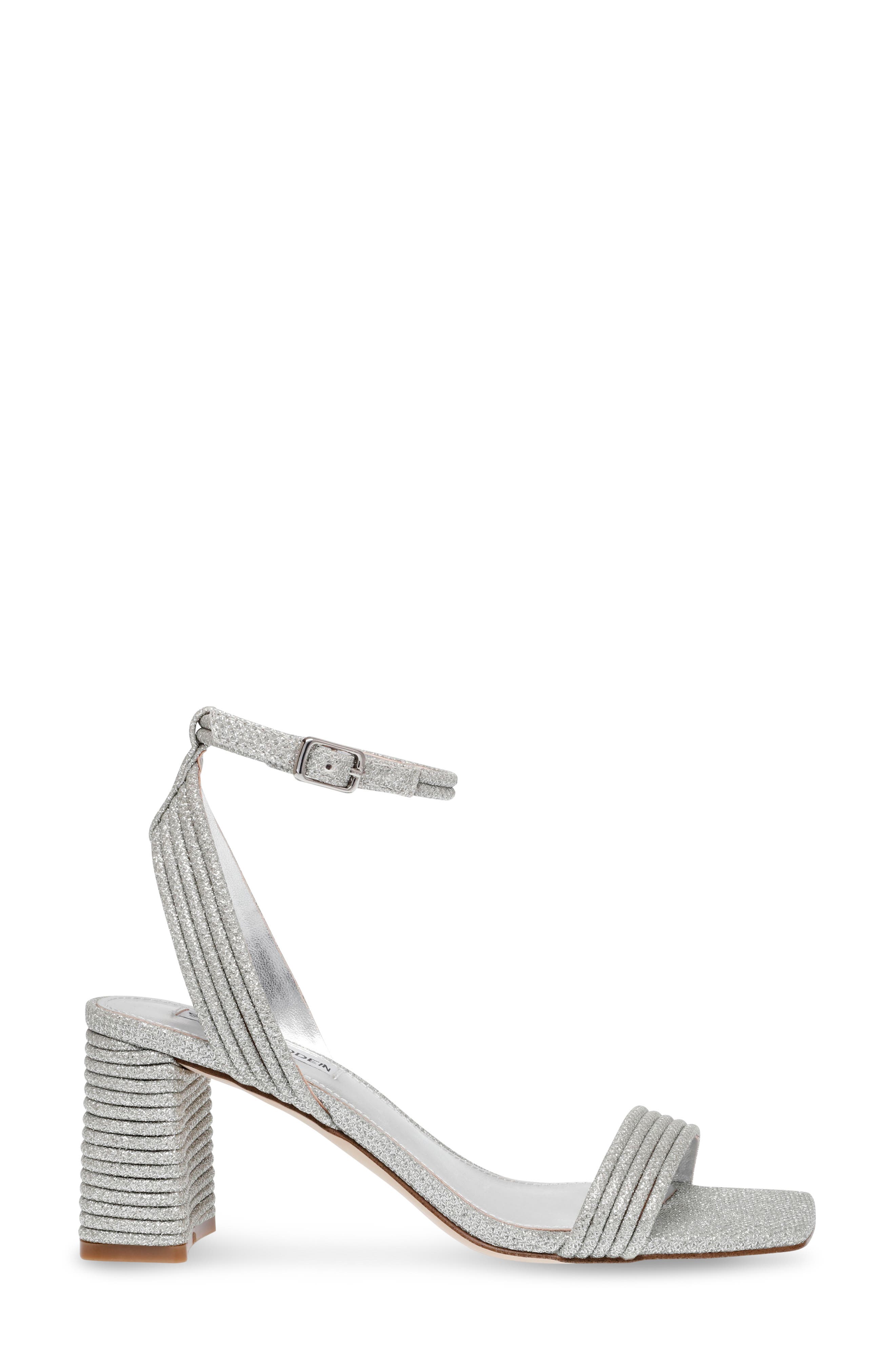 Lavnish Ankle Strap Sandal, Alternate, color, SILVER