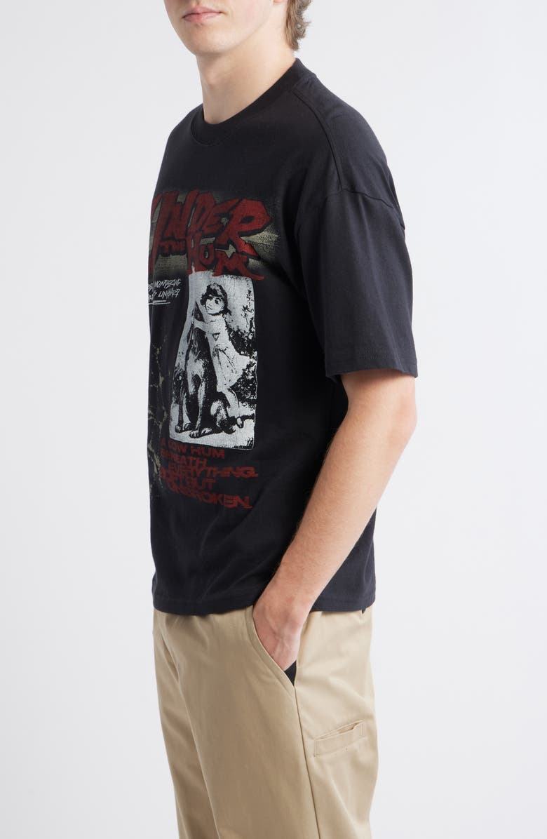 PacSun Under the Hum Cotton Graphic T-Shirt, Alternate, color, Black