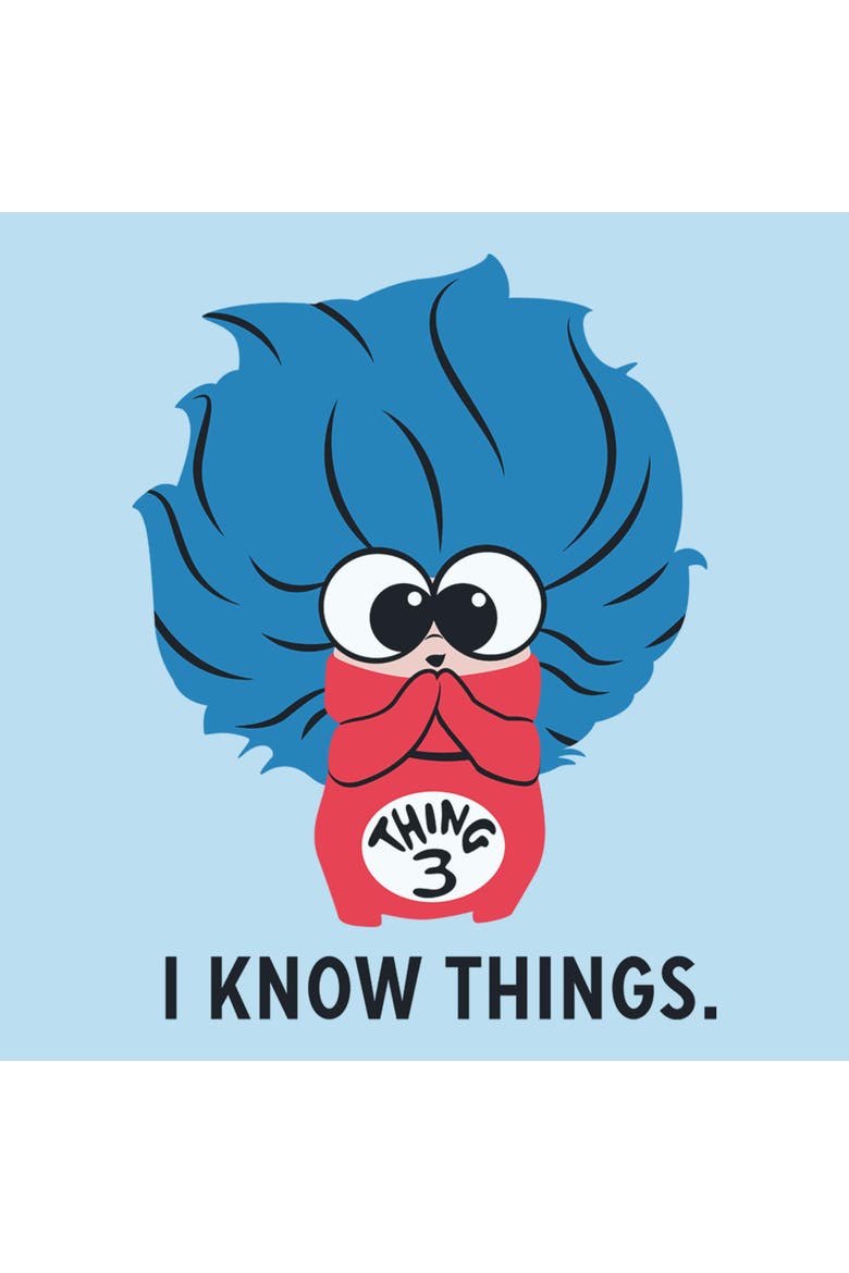 Men's I Know 3 Things Short Sleeve T-Shirt, Alternate, color, Light Blue