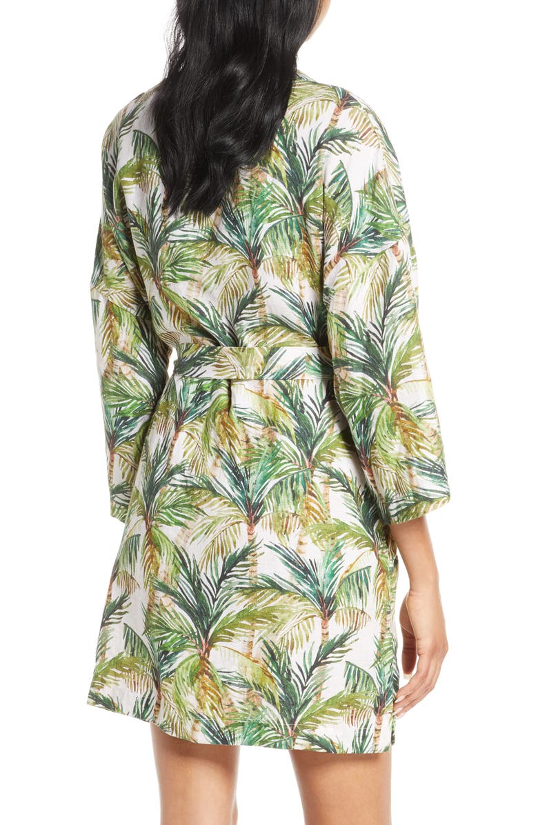 The Lazy Poet Lola Frond Print Short Robe, Alternate, color,