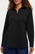 Foxcroft Kylie Non-Iron Cotton Button-Up Shirt