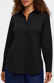 Foxcroft Kylie Non-Iron Cotton Button-Up Shirt