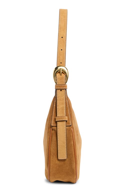 Staud Pine Suede Shoulder Bag In Brown