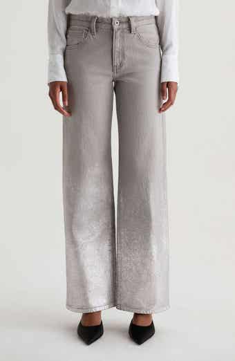 AG Adria Embellished Low Rise Baggy Wide Leg Jeans