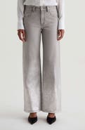 AG Adria Embellished Low Rise Baggy Wide Leg Jeans