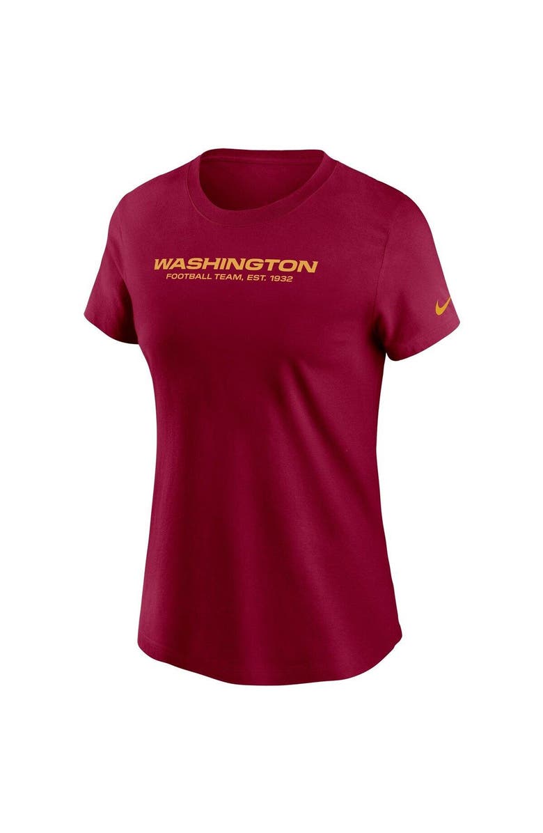 Nike Women's Nike Burgundy Washington Football Team Logo Essential T-Shirt, Alternate, color, Burgundy