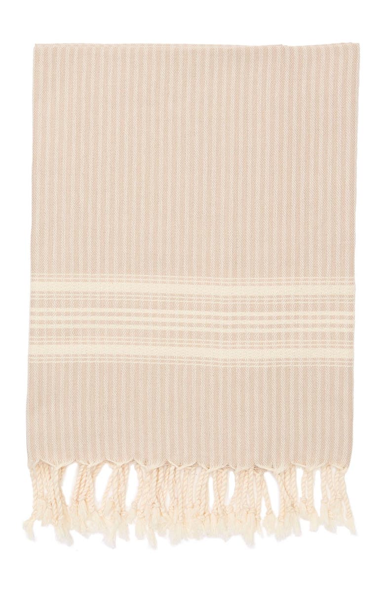 Linum Home Textiles 100% Turkish Cotton Luxe Herringbone Pestemal Beach Towel, Alternate, color, 