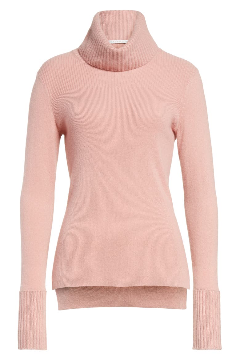 Asa Cashmere Turtleneck, Alternate, color, BLUSH PINK