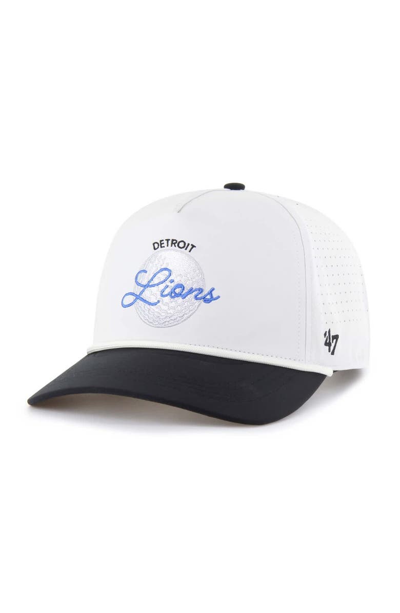 '47 Men's '47 White/Black Detroit Lions Gimmie Golf Hitch Rope Adjustable Hat, Alternate, color, 