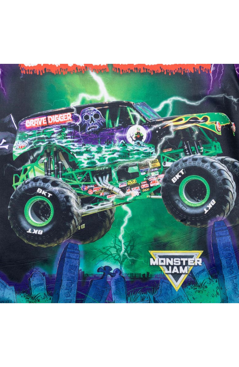 Monster Jam Short Sleeve T-Shirt, Alternate, color, Grave Digger Purple