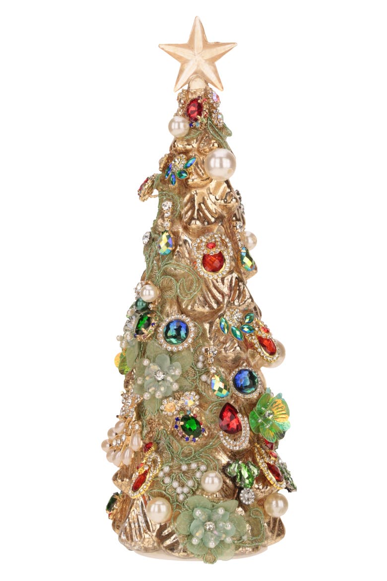 Jeweled Christmas Tree, Gold, Main, color, Gold