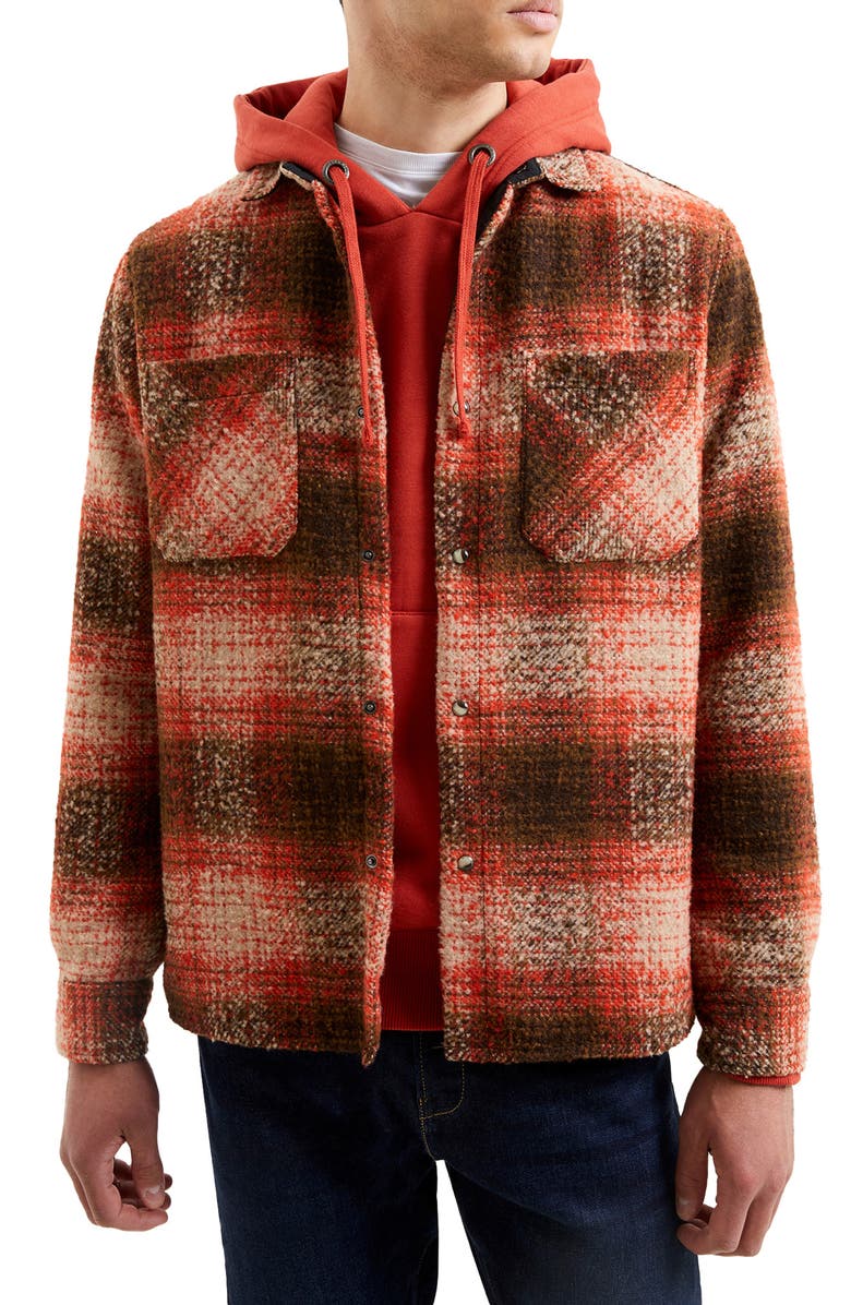 French Connection Plaid Overshirt, Main, color,