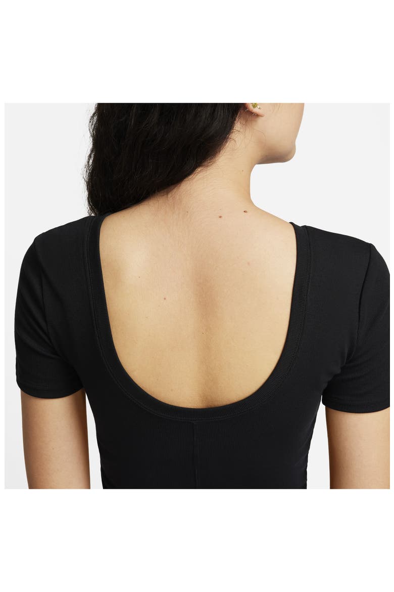 Sportswear Chill Knit Top, Alternate, color, BLACK/ SAIL