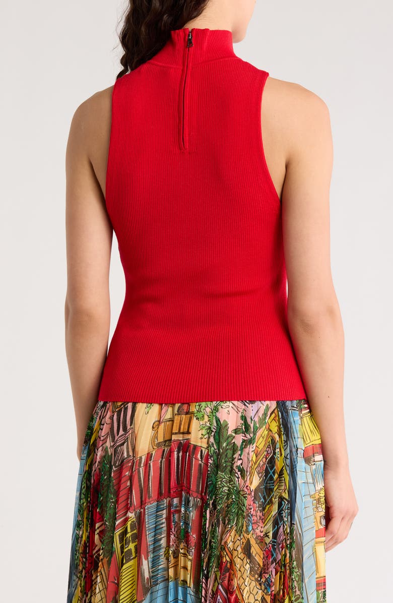 Alice + Olivia Darcey Quarter-Zip Sweater Tank, Alternate, color,