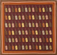 COACH Hangtag Print Silk Square Scarf