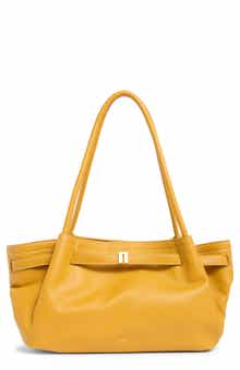 Hana Wide Faux Leather Tote Bag