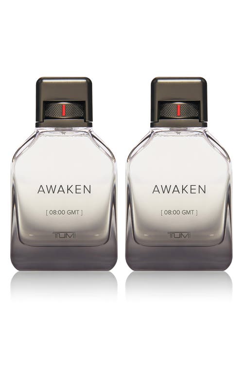 Tumi Awaken [8:00 Gmt]  Eau De Parfum Duo $270 Value In Transparent
