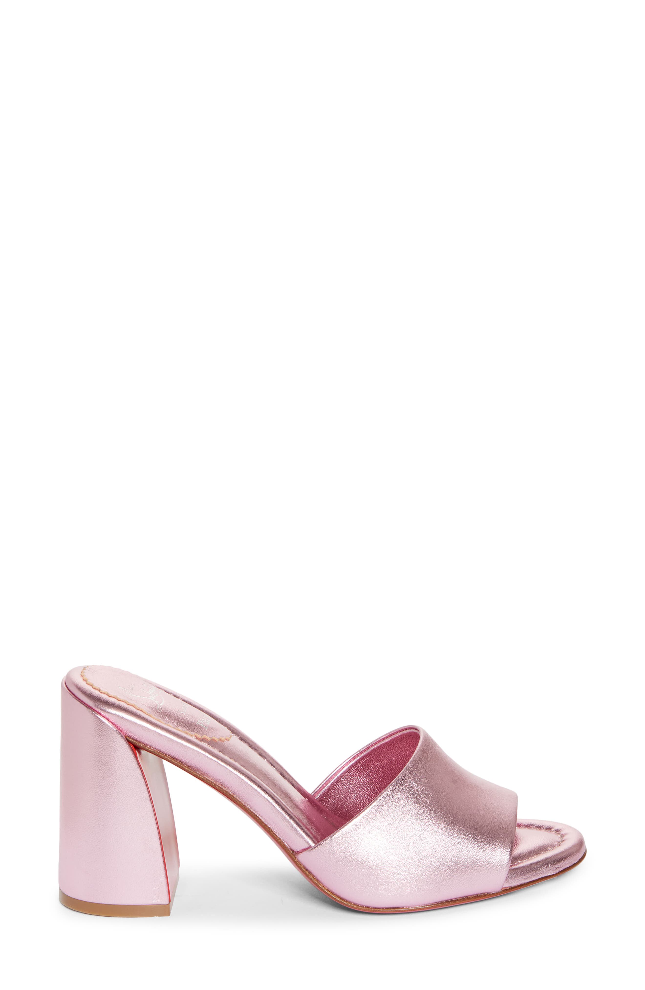 Christian Louboutin Jane Laminato Slide Sandal, Alternate, color, 