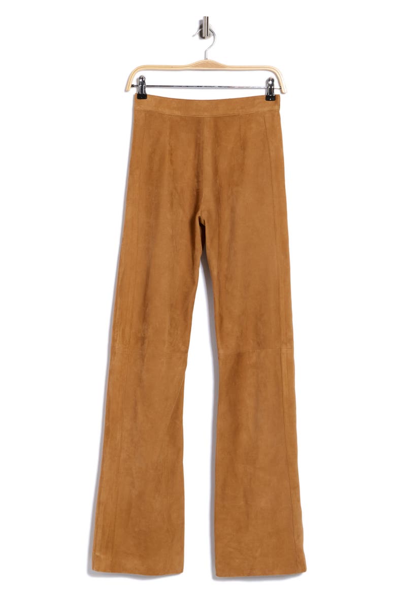 Suede Trousers, Alternate, color, HONEY