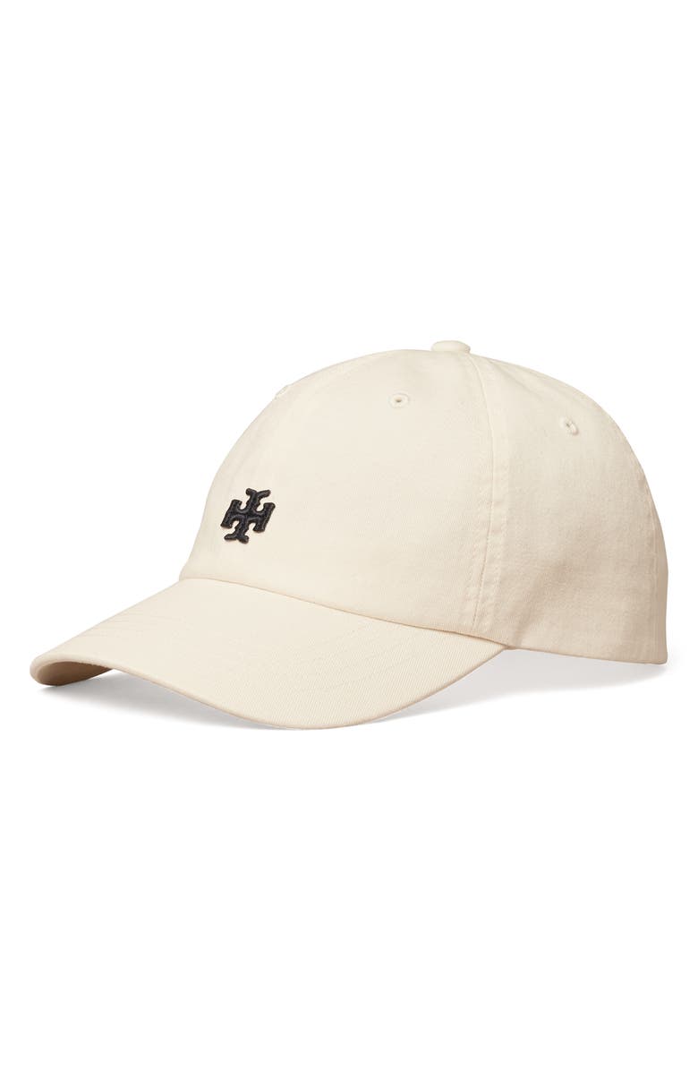 Tory Burch Logo Baseball Cap, Main, color, 