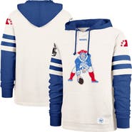 '47 Men's '47 Cream New England Patriots Split Zone Cornerback Duo Lacer Hoodie