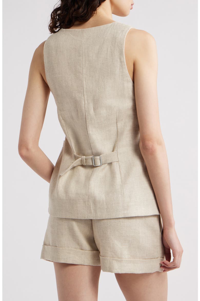 Jackie Linen Vest, Alternate, color, NATURAL