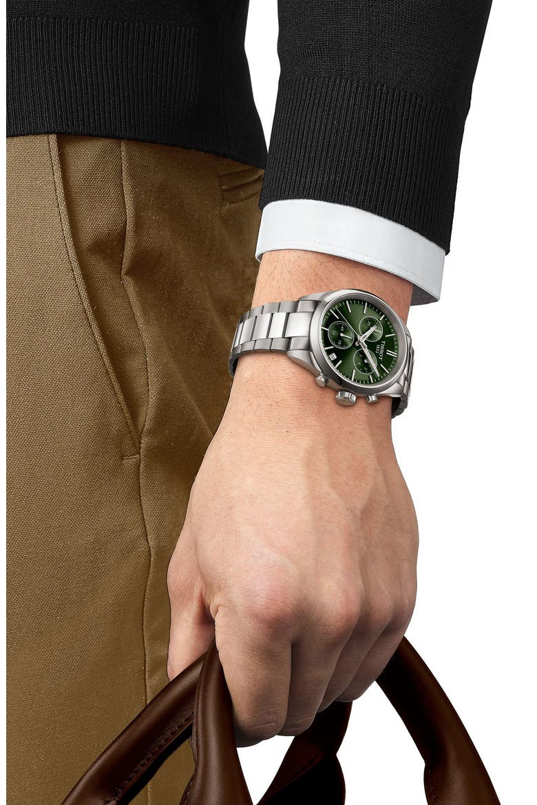 PR100 Chronograph Bracelet Watch, 40mm, Alternate, color, GREEN