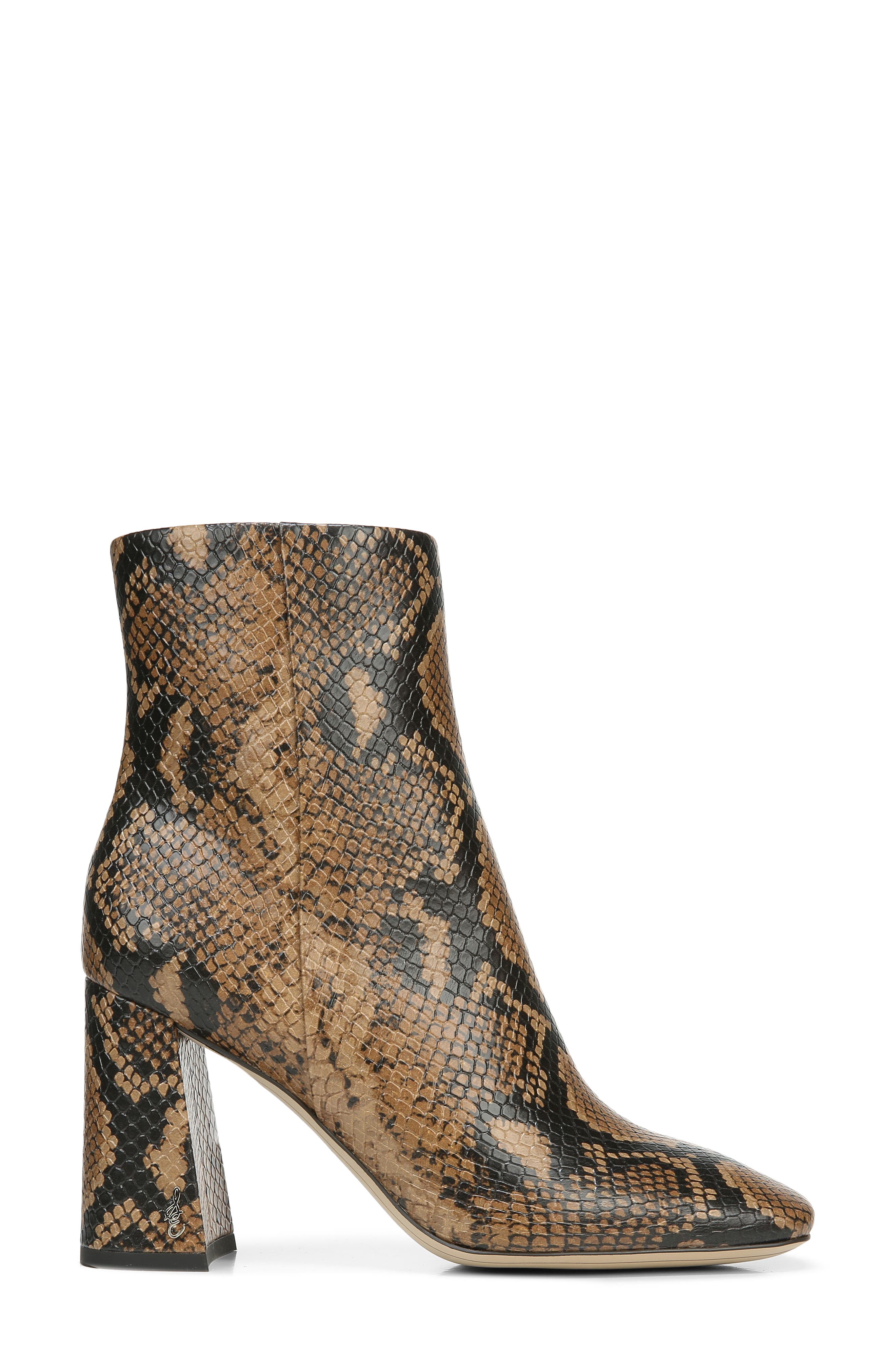 Codie Square Toe Bootie, Alternate, color, CARAMEL MULTI