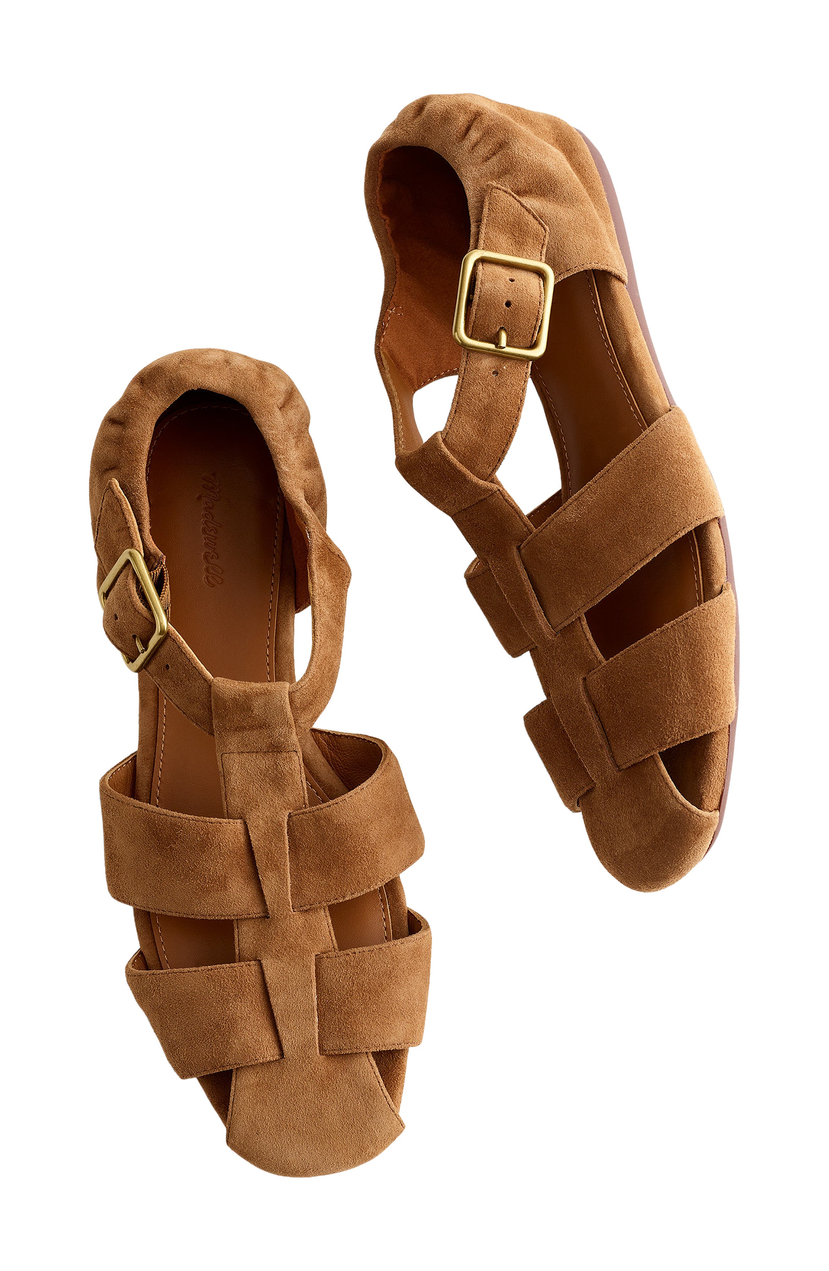 The Greta Fisherman Sandal, Alternate, color, AGED COGNAC