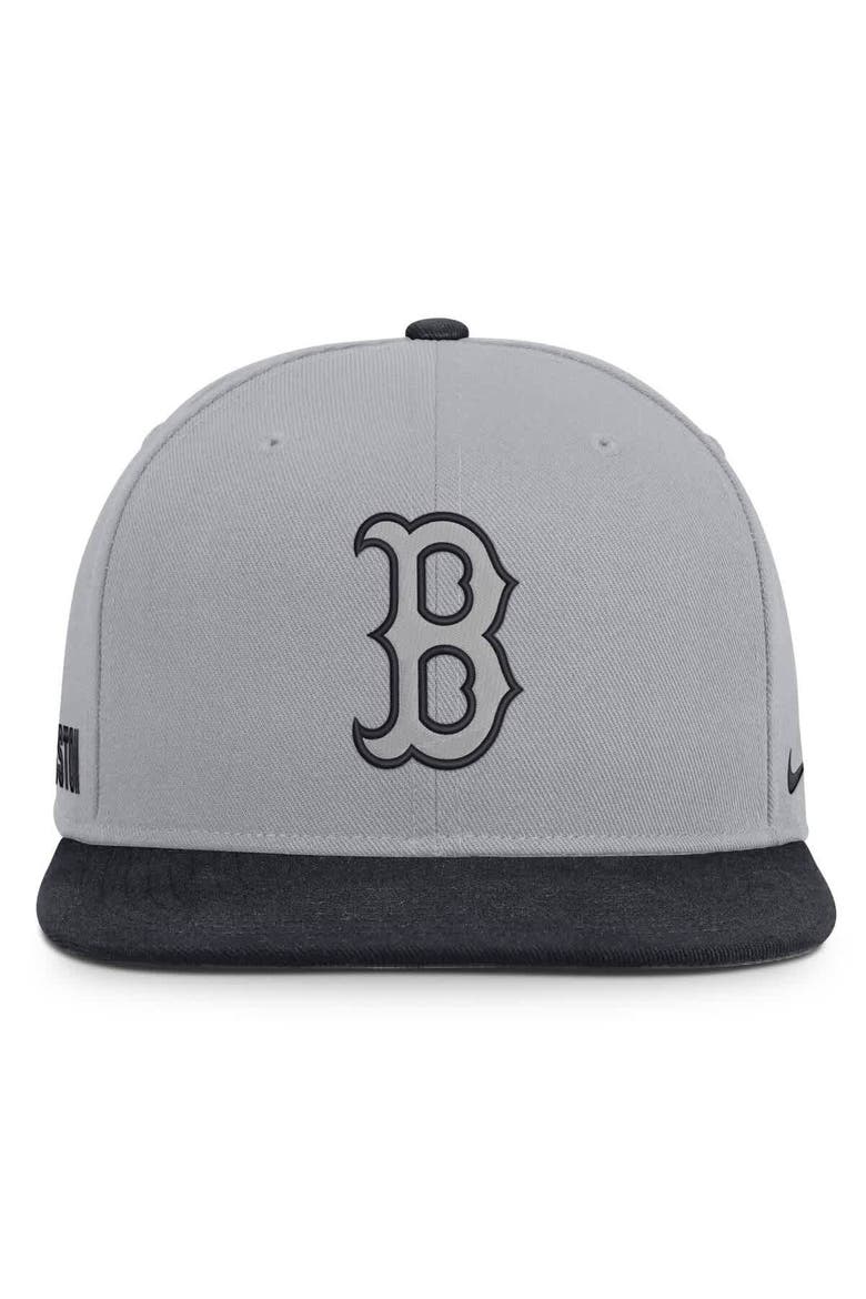 Men's Nike Gray/Navy Boston Red Sox Primetime Pro Dri-FIT Snapback Hat, Alternate, color, Gray