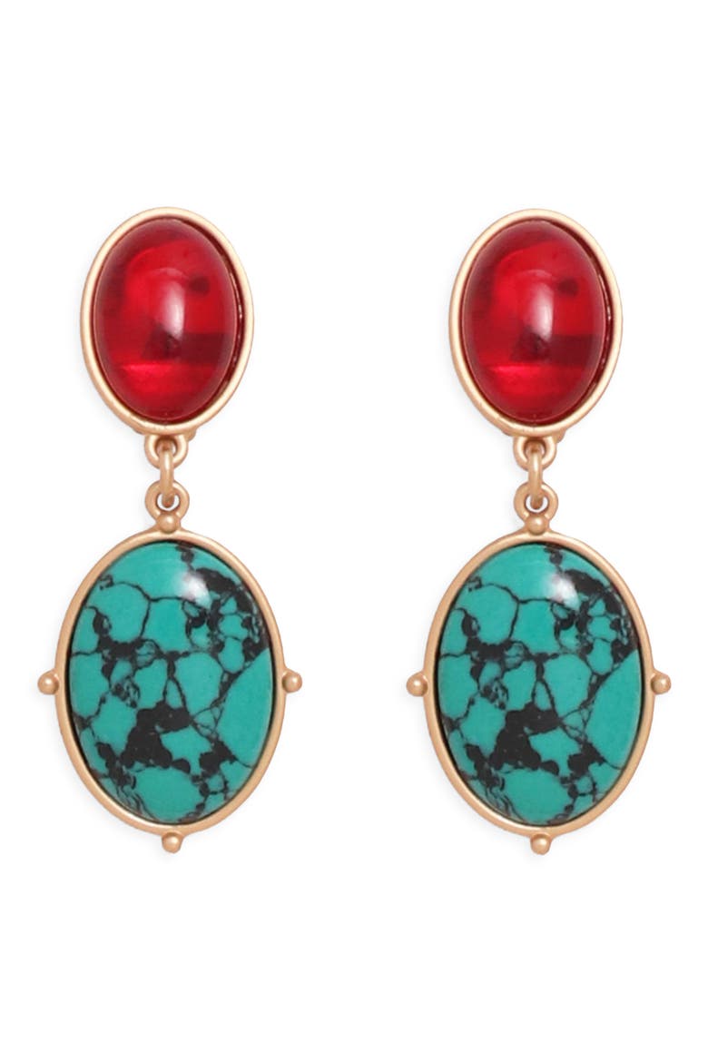 Palm Drop Earrings, Main, color, GOLD