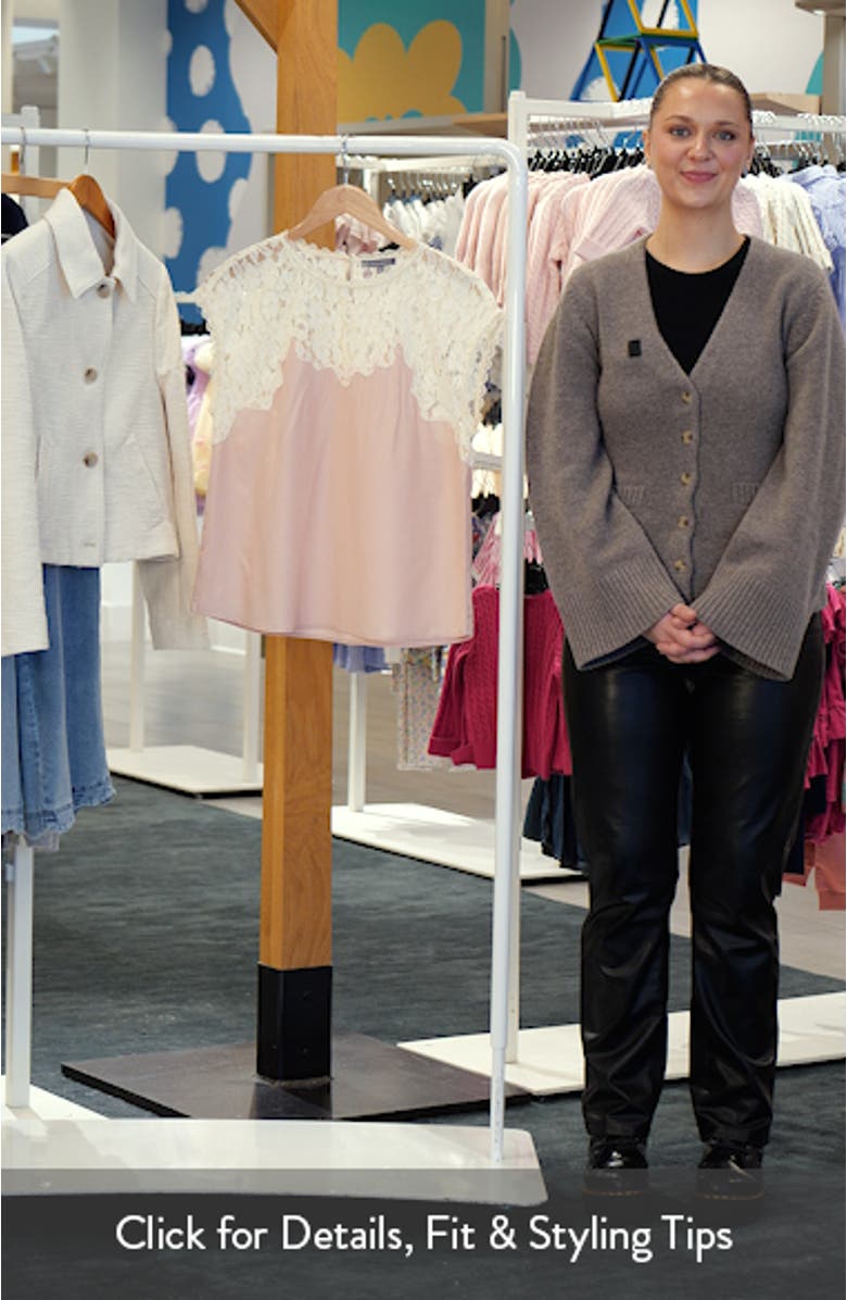 Lace Yoke Satin Top, sales video thumbnail