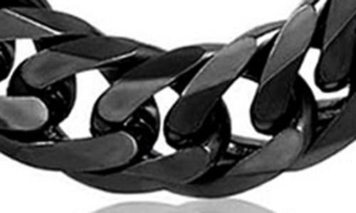 West Coast Jewelry Mens' 11.5mm Curb Chain Necklace In Black