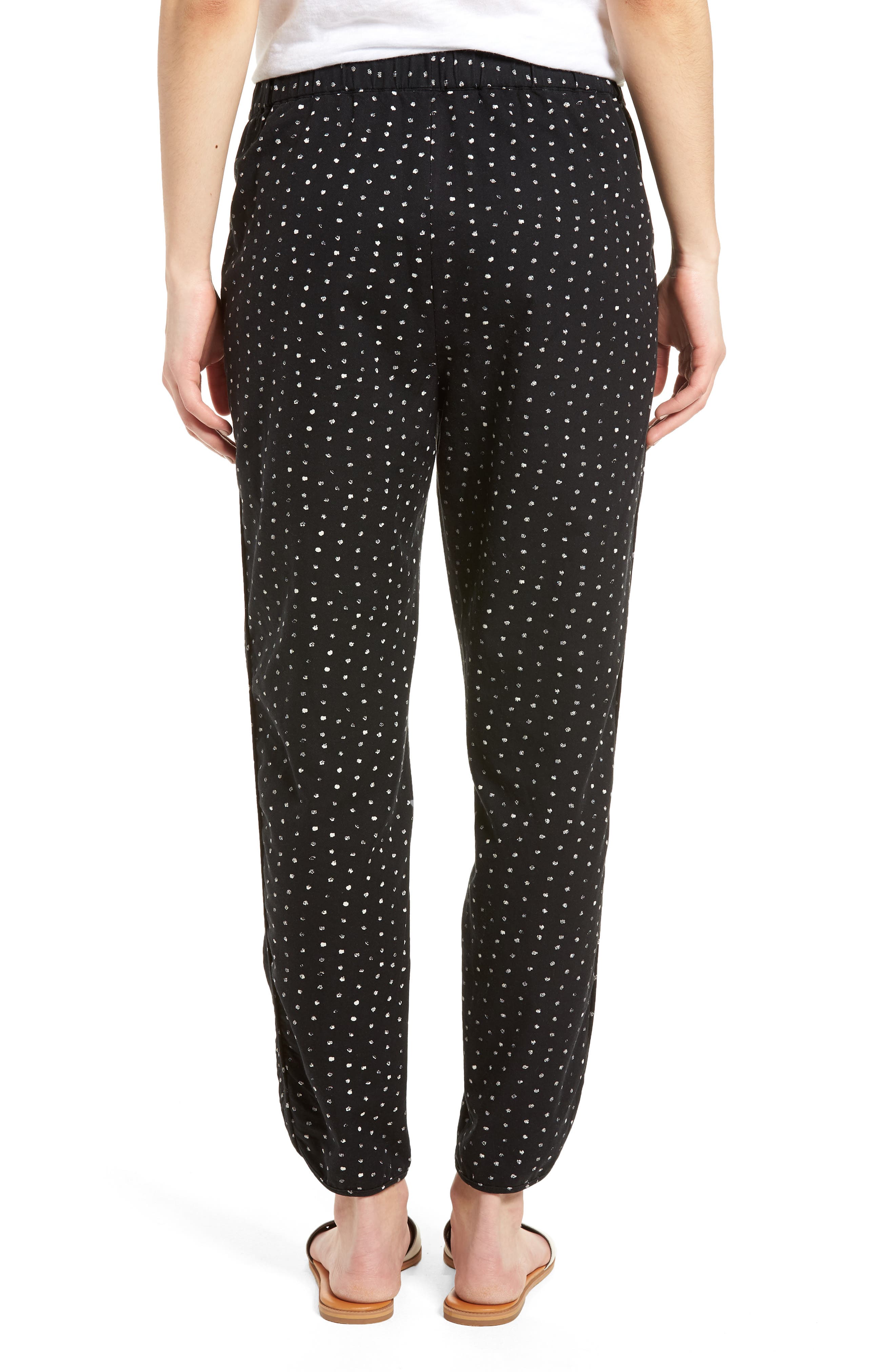Caslon® Pattern Cotton Blend Drawstring Pants (Women) | Nordstromrack