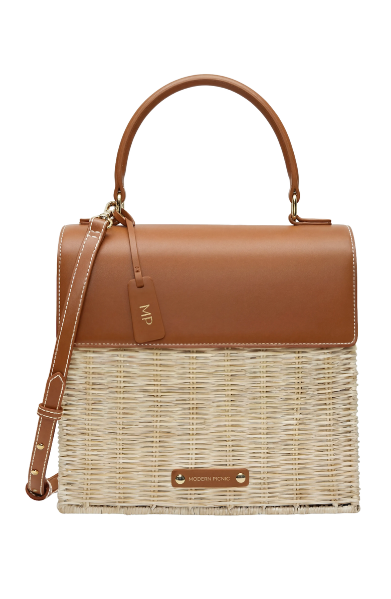 Modern Picnic The Luncher Lunch Box, Main, color, Light Brown Wicker