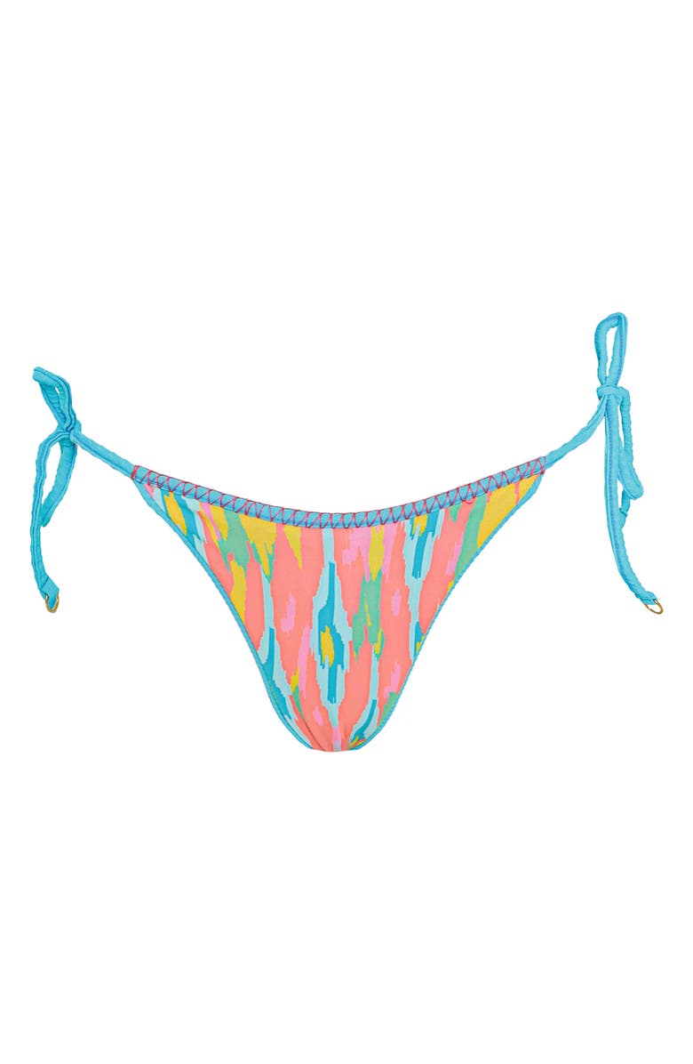 Maaji Aqua Dream Tulum Reversible Side Tie Bikini Bottoms, Alternate, color, Aquamarine