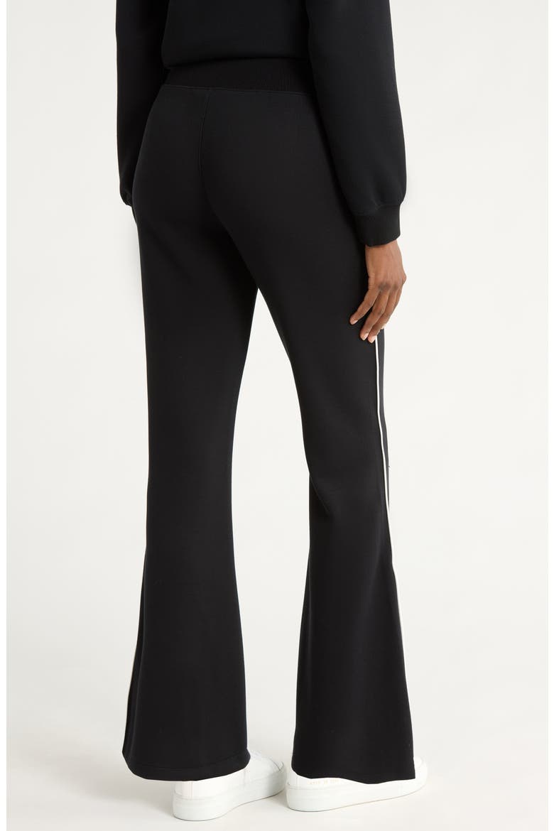 AirEssentials Pique Flare Leg Pants, Alternate, color, VERY BLACK