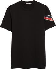 Moncler Stripe Logo Cotton T-Shirt