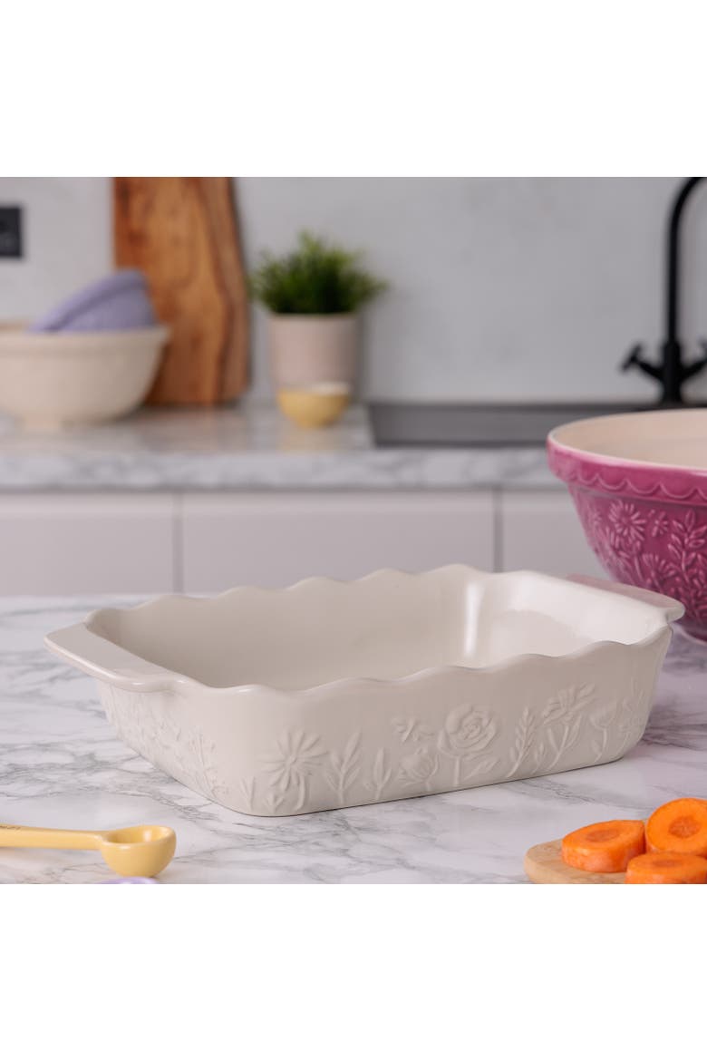 In The Meadow Medium Rectangular Baker, Alternate, color, Cream