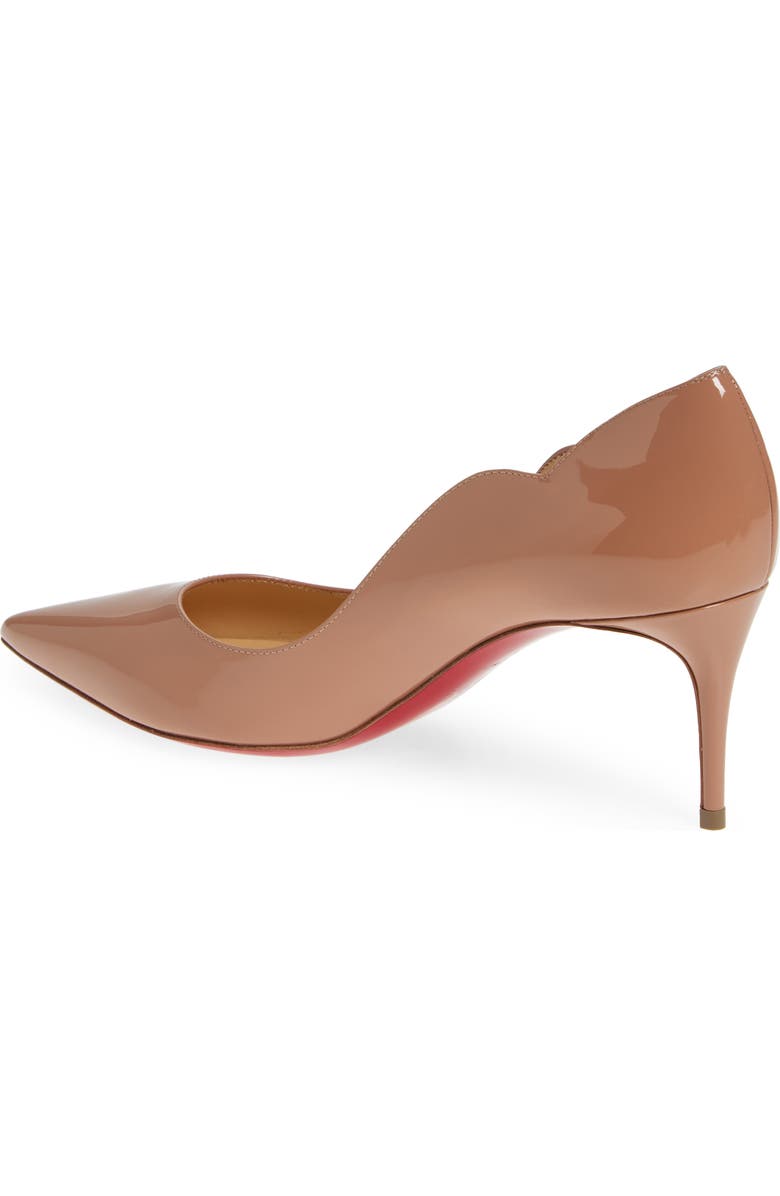 Christian Louboutin Hot Chick Scallop Patent Leather Pump, Alternate, color, Blush