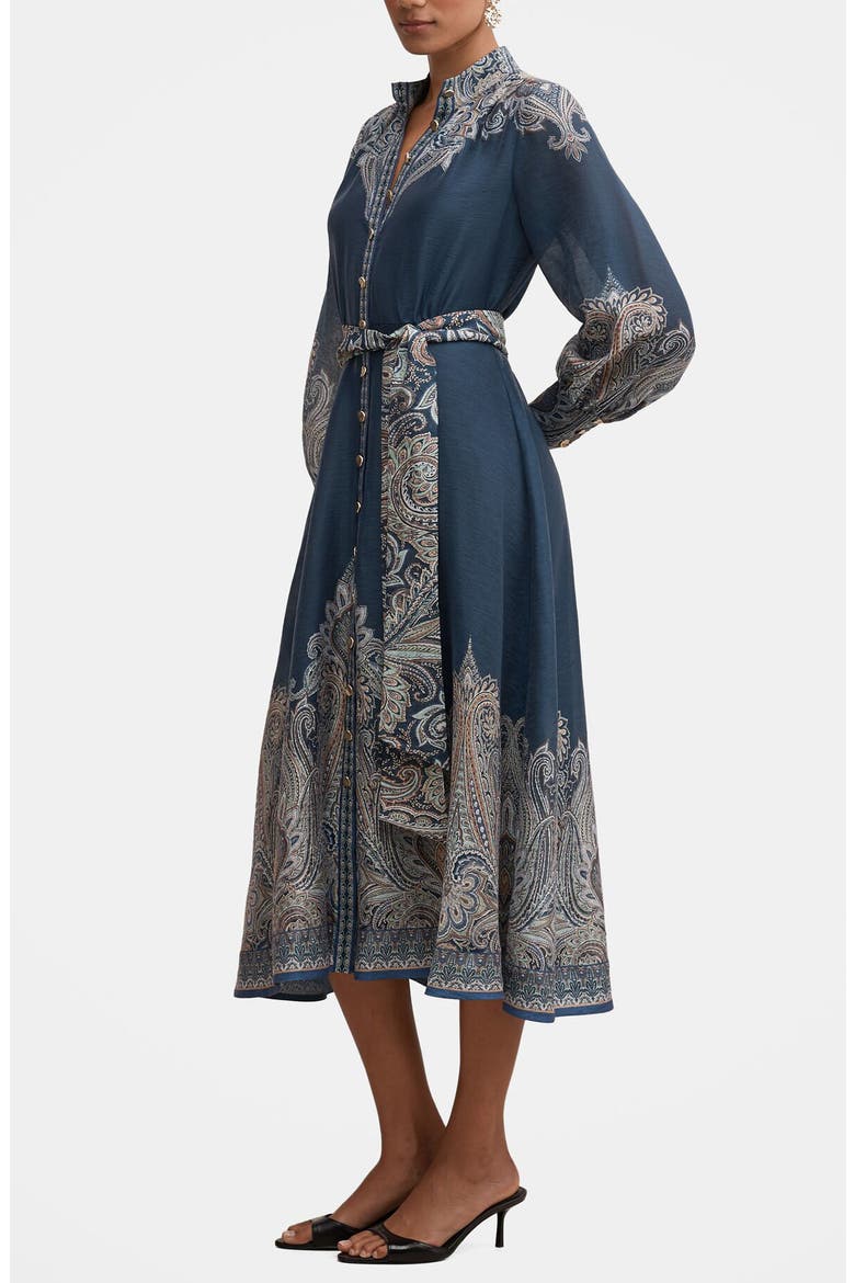 Lucena Print Long Sleeve Midi Dress, Alternate, color, DARK LUCENA PAISLEY