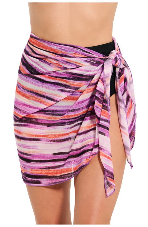 Mesh Sarong Wrap Skirt
