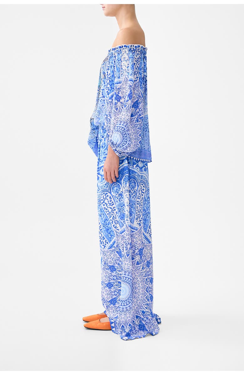 Camilla Tuck Front Pant, Alternate, color, The Bosphorous